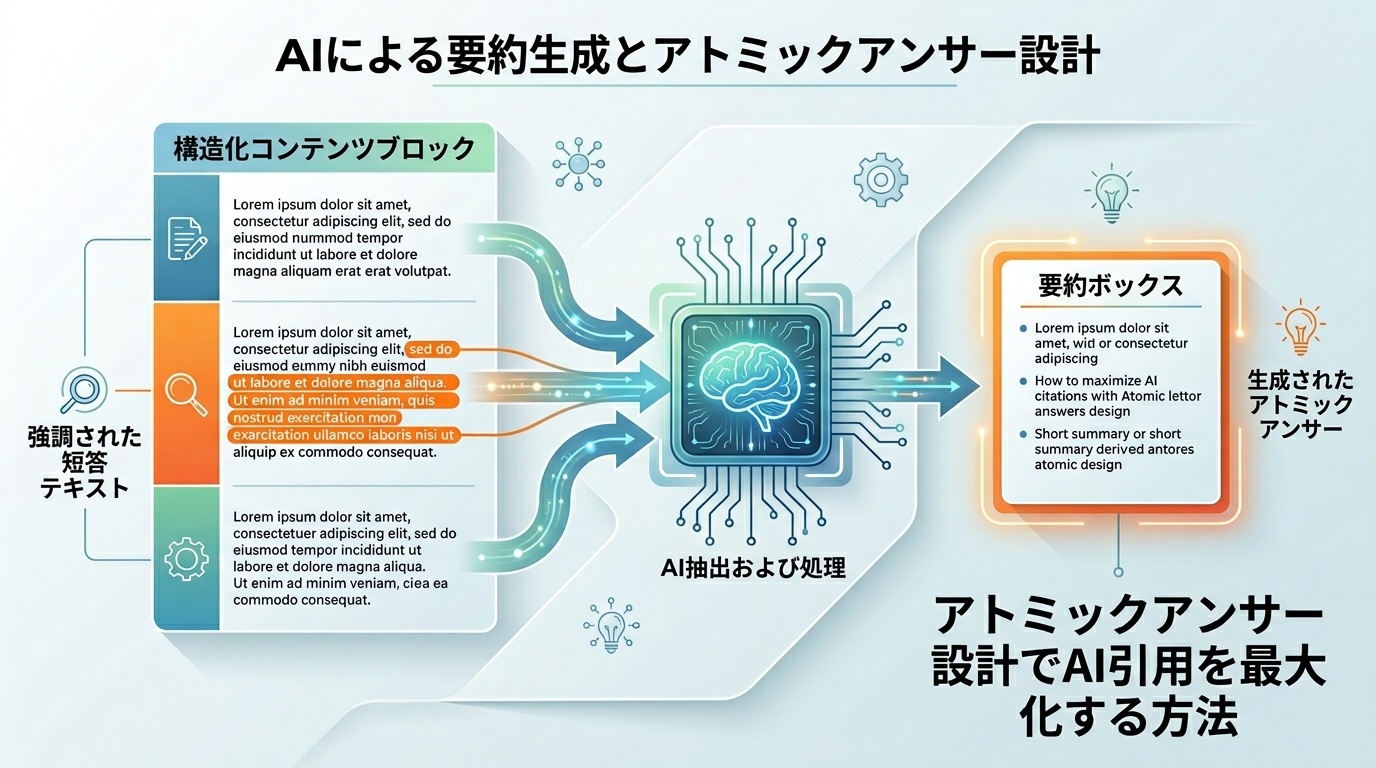 Atomic Answers設計でAI引用を最大化する方法