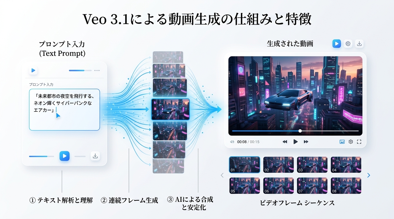 Veo 3.1による動画生成の仕組みと特徴