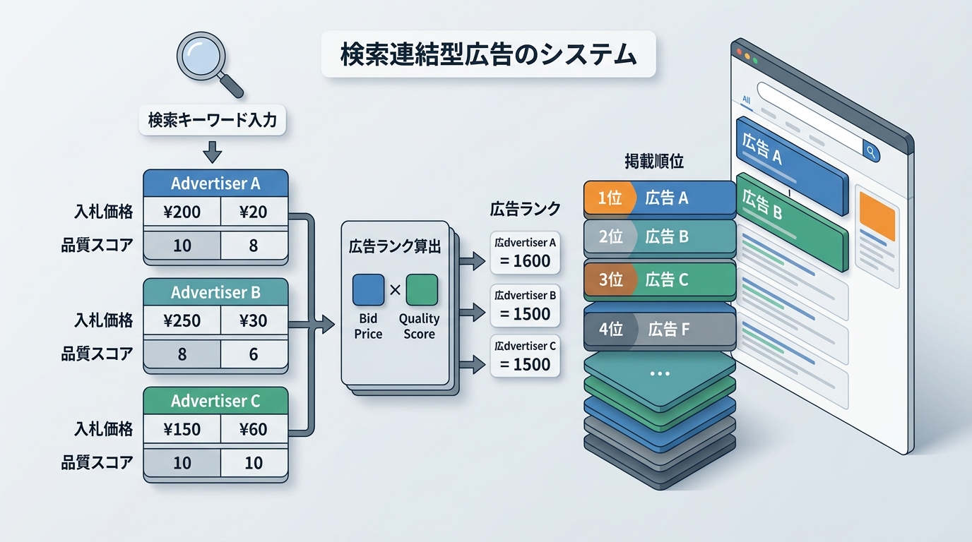 検索連動型広告の仕組み