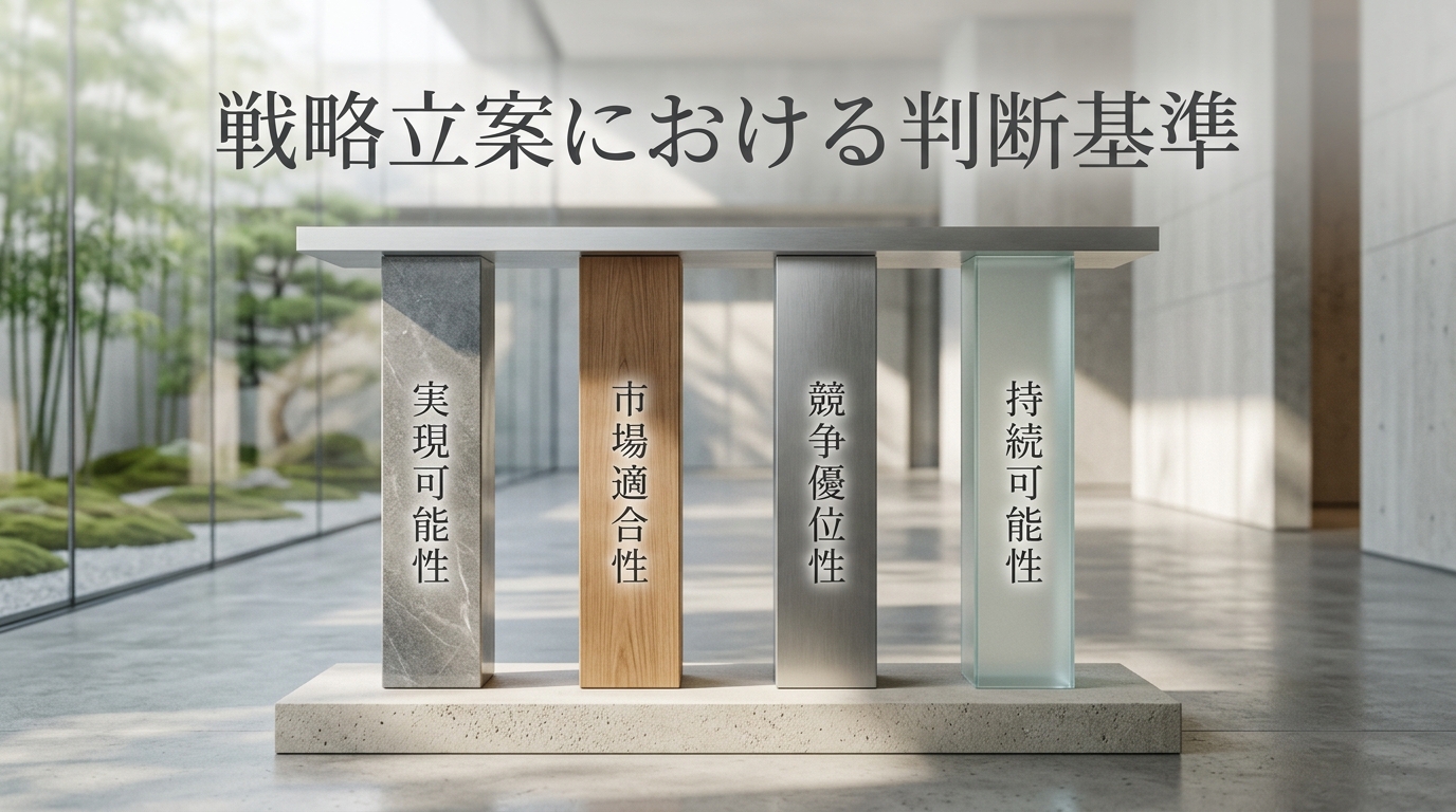 戦略立案における判断軸