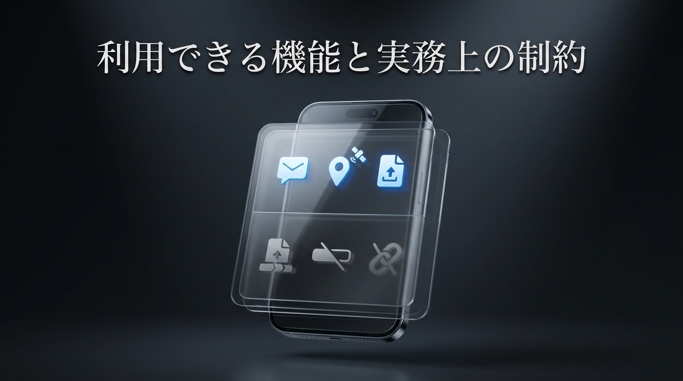 利用できる機能と実務上の制約