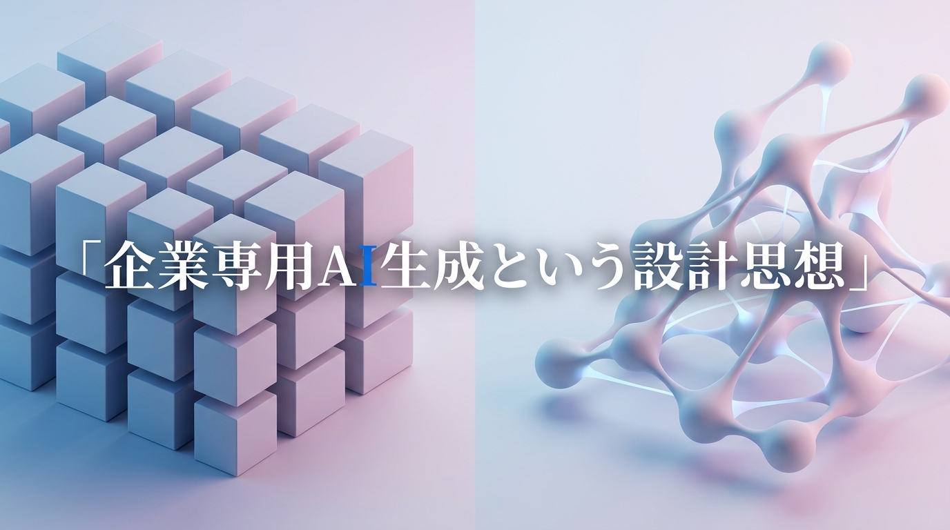 企業専用AI生成という設計思想
