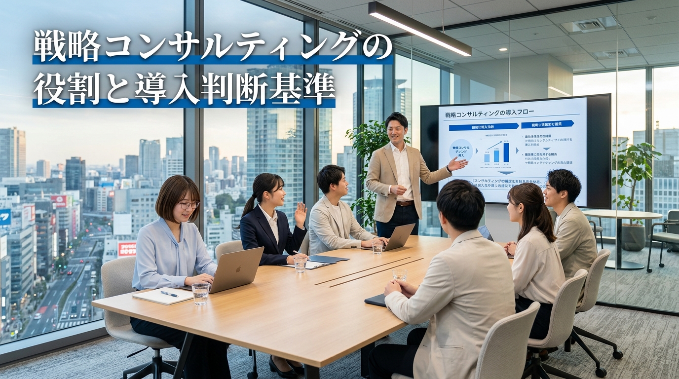 戦略コンサルティングの役割と導入判断基準