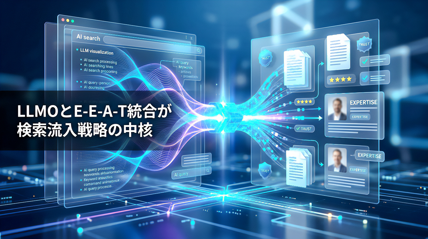LLMOとE-E-A-T統合が検索流入戦略の中核