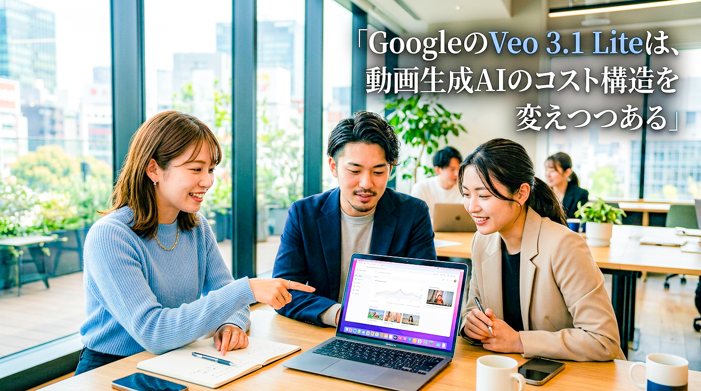 GoogleのVeo 3.1 Liteが変える動画生成AIのコスト構造