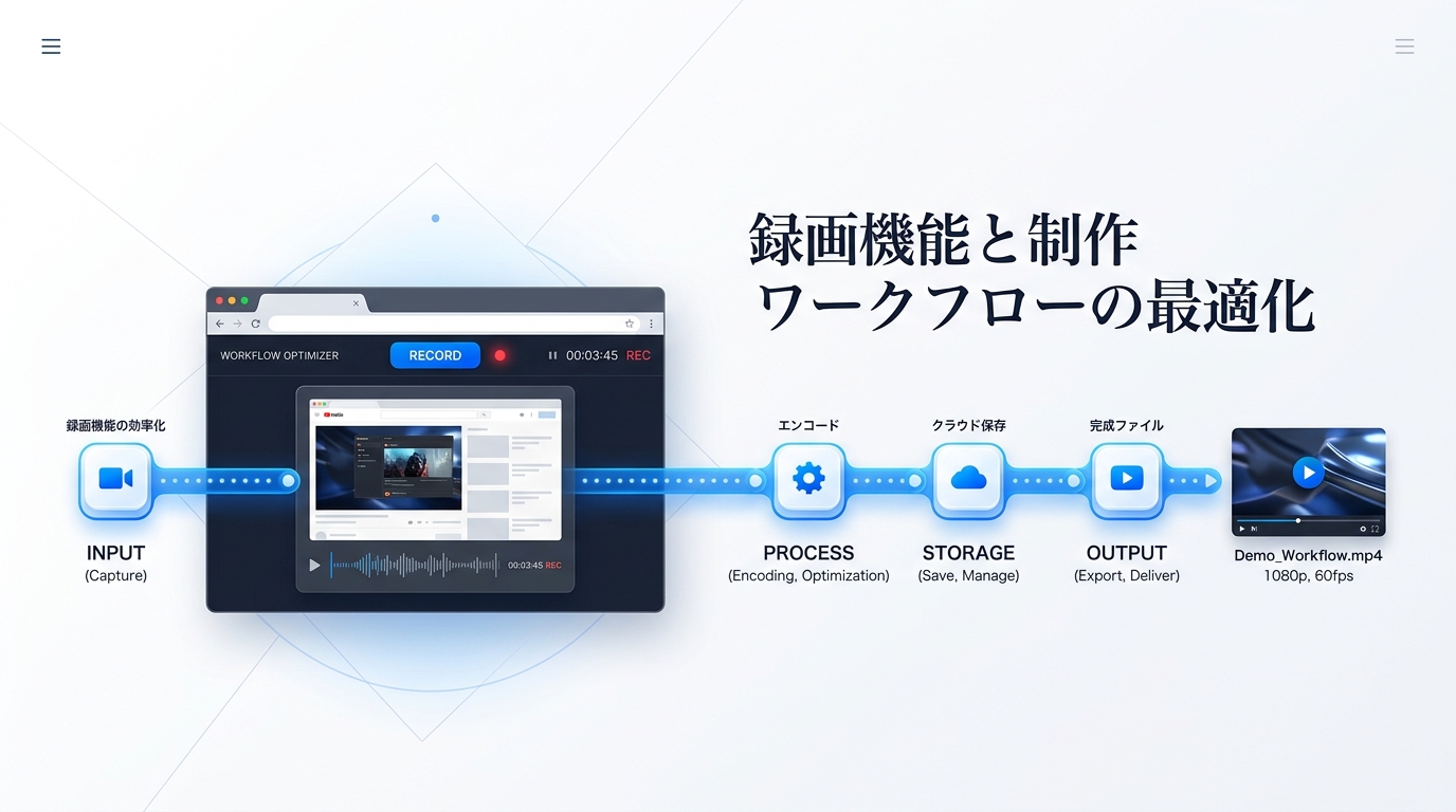 録画機能と制作ワークフローの最適化