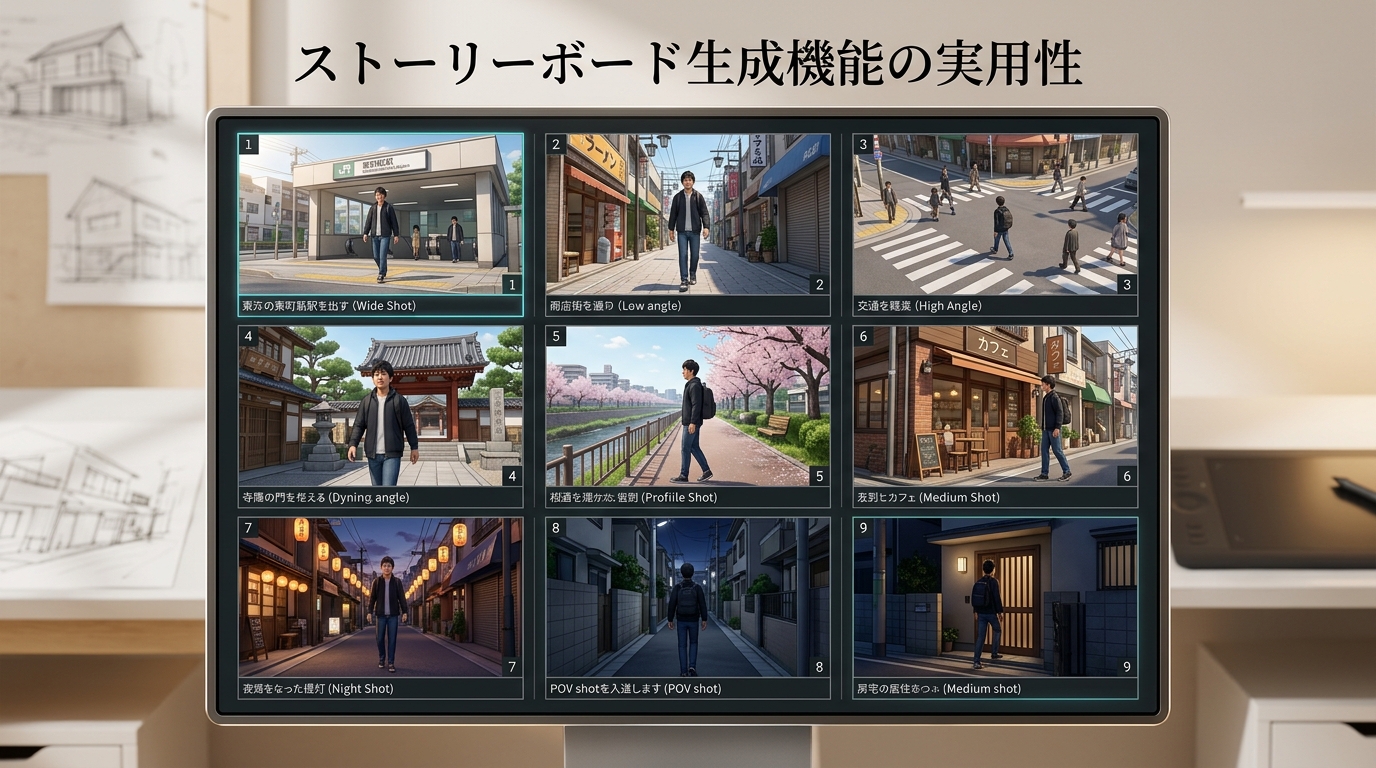 ストーリーボード生成機能の実用性