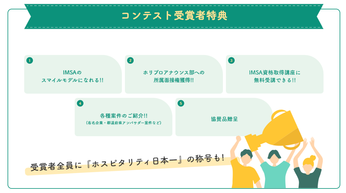 コンテスト受賞者特典