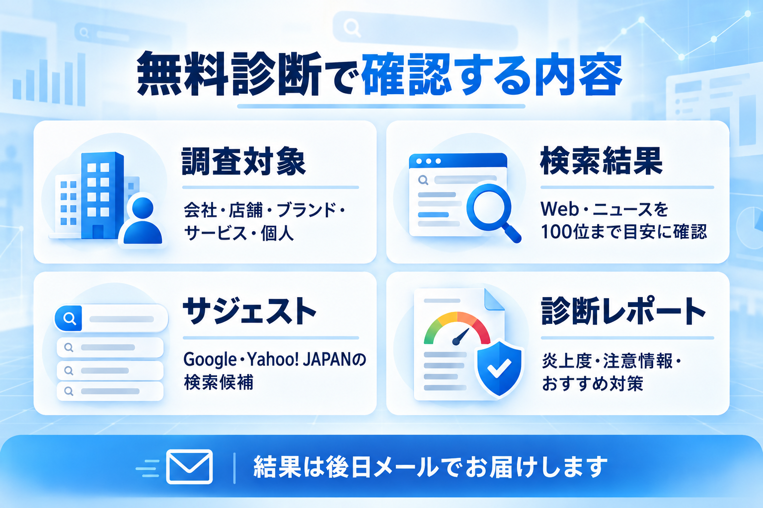 無料診断で確認する内容
